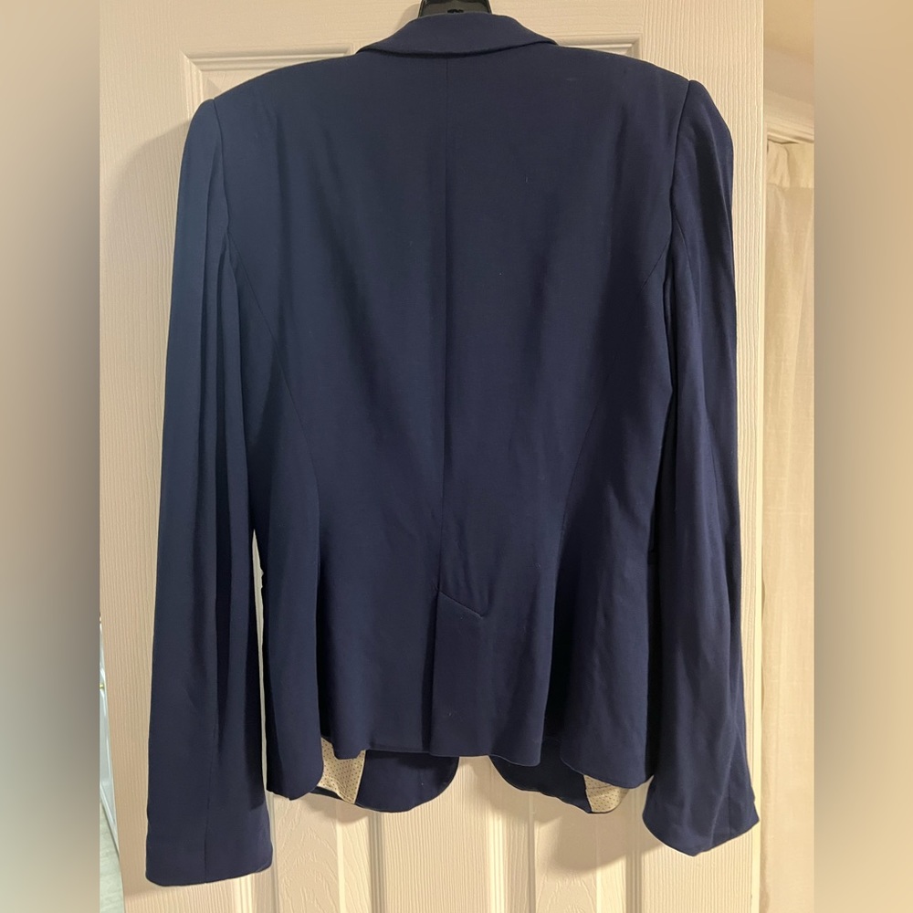 Zara Basic Navy Blazer, Fully Lined, Size M - image 2
